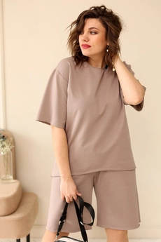 Костюм с шортами 3023 коричневый BegiModa