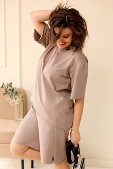 Костюм с шортами 3023 коричневый BegiModa