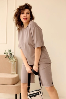 Костюм с шортами 3023 коричневый BegiModa