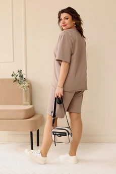 Костюм с шортами 3023 коричневый BegiModa
