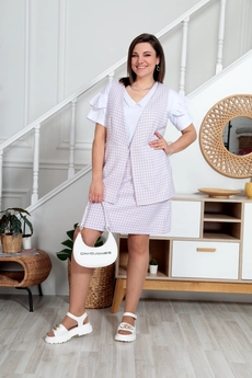 Костюм с юбкой 3028 лиловый BegiModa