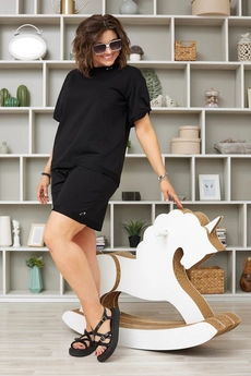 Костюм с шортами 3039 черный BegiModa