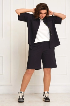 Костюм с шортами 3056 черный BegiModa