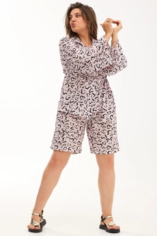 Костюм с шортами 3062 розовый + сердце BegiModa