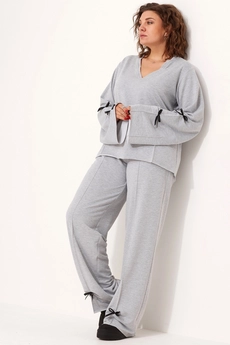 Костюм брючный 3076 серый BegiModa