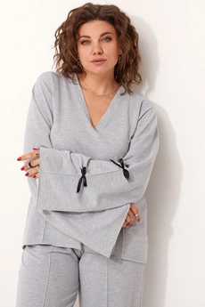 Костюм брючный 3076 серый BegiModa