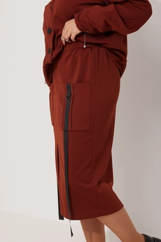 Костюм с юбкой 3077 терракот BegiModa