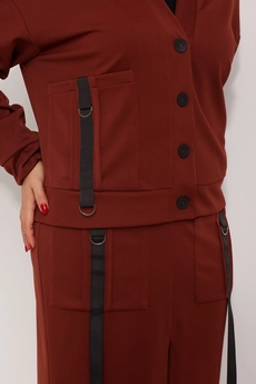 Костюм с юбкой 3077 терракот BegiModa