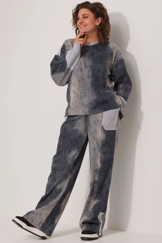 Костюм брючный 3079 синий дым BegiModa