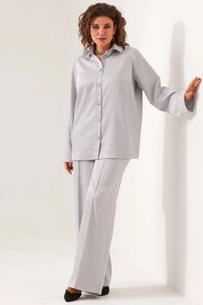 Костюм брючный 3081 серебро BegiModa