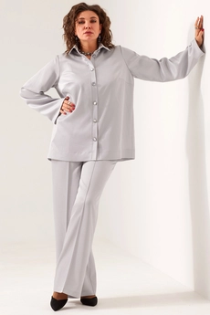 Костюм брючный 3081 серебро BegiModa