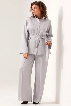 Костюм брючный 3081 серебро BegiModa