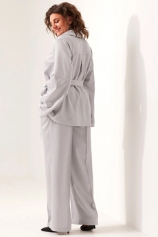 Костюм брючный 3081 серебро BegiModa