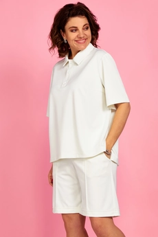 Костюм с шортами 3092 молочный BegiModa