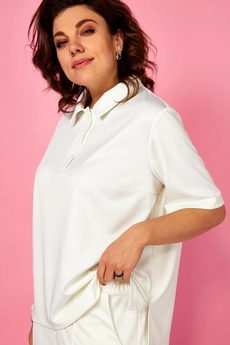 Костюм с шортами 3092 молочный BegiModa