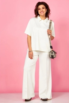 Костюм брючный 3094 молочный BegiModa