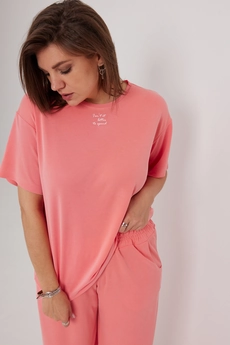 Костюм брючный 3096 коралл BegiModa