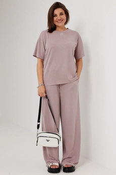 Костюм брючный 3096 розовый пепел BegiModa
