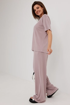 Костюм брючный 3096 розовый пепел BegiModa