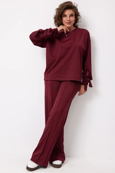 Костюм брючный 3098 вишня BegiModa