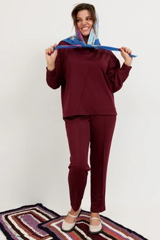 Костюм брючный 3100 вишня BegiModa