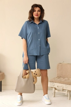 Блузка 4034 джинс BegiModa