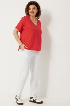 Блузка 4120 коралл BegiModa