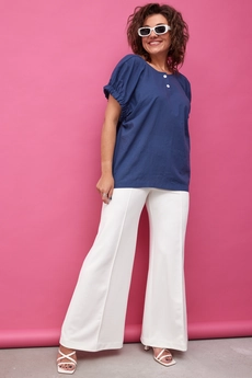Блузка 4124 синий BegiModa