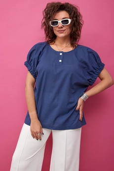 Блузка 4124 синий BegiModa