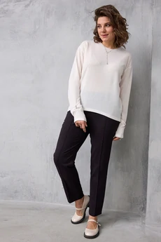 Брюки 6078 черный баклажан BegiModa