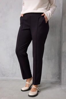 Брюки 6078 черный баклажан BegiModa