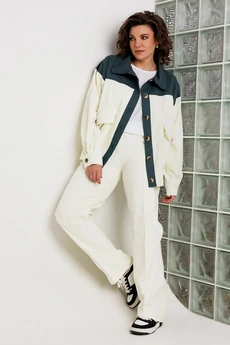 Брюки 6081 молочный BegiModa