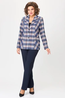 Жакет 412-3 бело-синяя клетка БелЭльСтиль