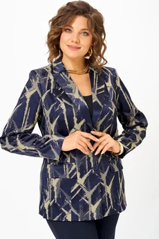 Жакет 412 синий+золото БелЭльСтиль