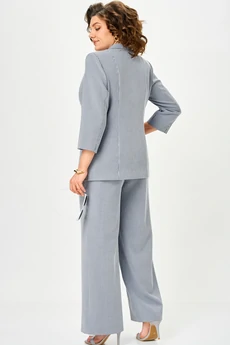 Костюм брючный 412+601 голубая полоска БелЭльСтиль