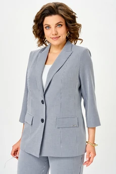 Костюм брючный 412+601 голубая полоска БелЭльСтиль