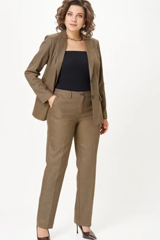 Костюм брючный 412+609 горчица соты БелЭльСтиль