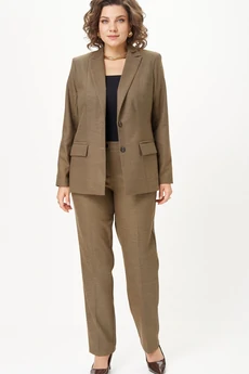 Костюм брючный 412+609 горчица соты БелЭльСтиль