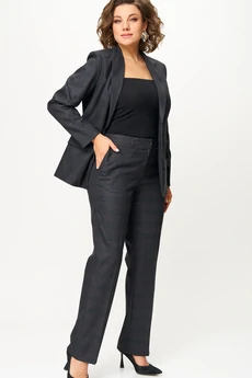 Костюм брючный 412+609 клетка+серый БелЭльСтиль