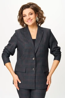 Костюм брючный 412+609 клетка+серый БелЭльСтиль