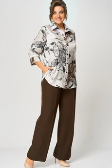 Брюки 601 коричневый БелЭльСтиль