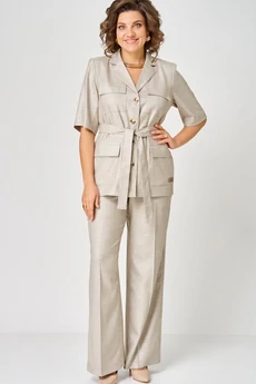 Костюм брючный 837+601 бежевый БелЭльСтиль