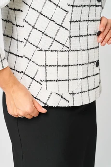 Костюм с юбкой 861+557 бело-черный БелЭльСтиль