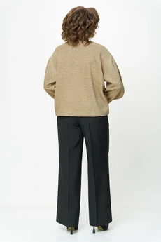 Костюм брючный 876+601 бежево-черный БелЭльСтиль