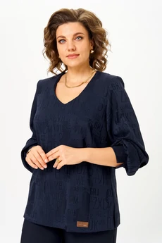 Блузка 879 синий БелЭльСтиль