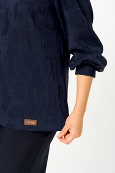 Блузка 879 синий БелЭльСтиль