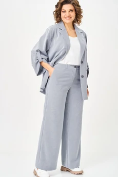 Костюм брючный 884+601 голубая полоска БелЭльСтиль