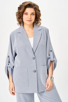 Костюм брючный 884+601 голубая полоска БелЭльСтиль