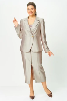 Костюм с юбкой 1016-2 молочный Bonna Image
