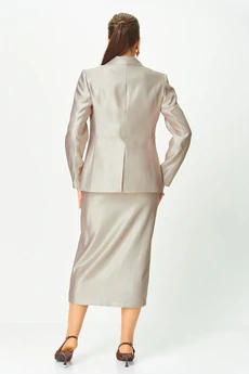 Костюм с юбкой 1016-2 молочный Bonna Image